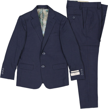 T.O. Collection Boys Navy Fashion Suit - TFA2883