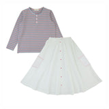 Bondoux Bebe Girls Striped Outfit - S25-238SK