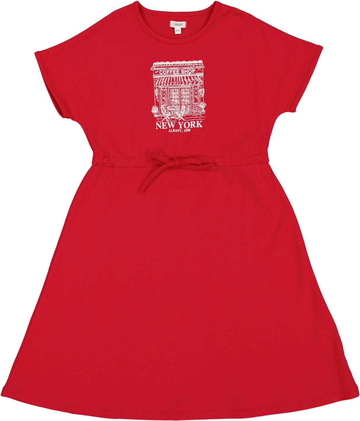 Bonjoy Girls Coffee Shop Short Sleeve Dress