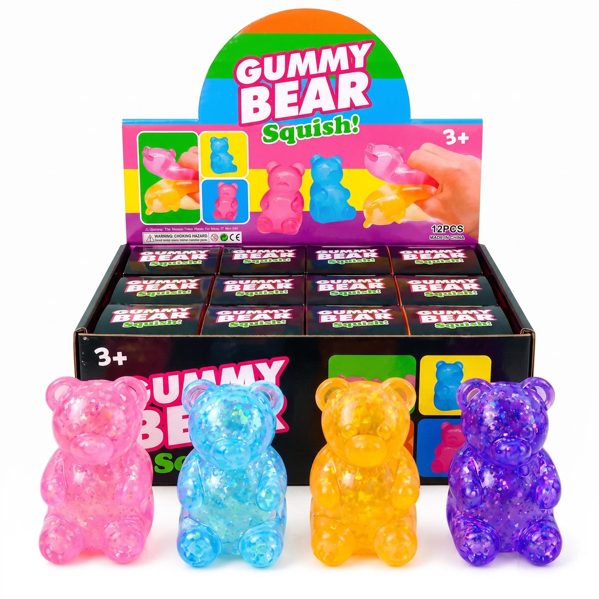 ShirtStop Glitter Gummy Bear Squishy