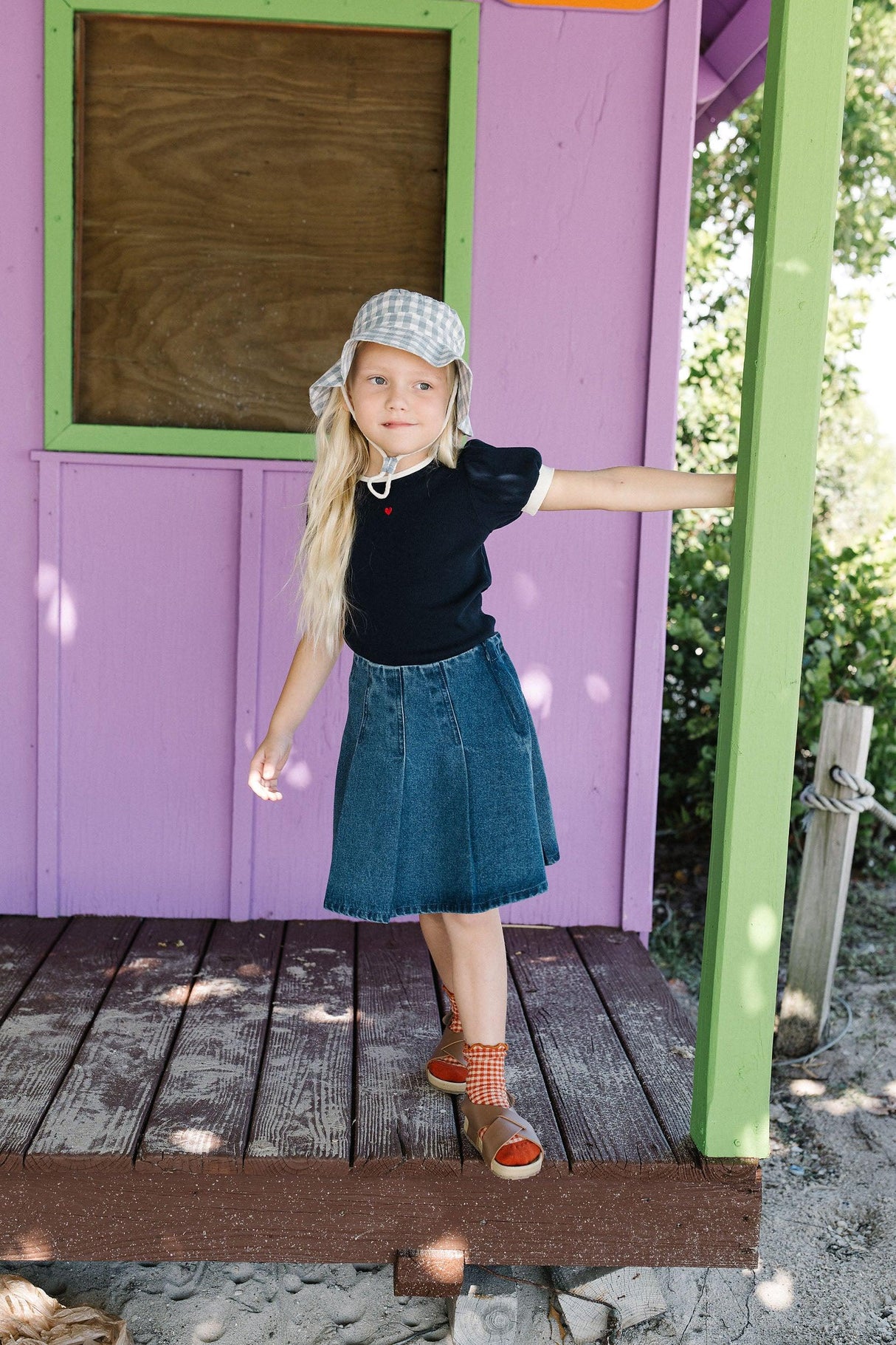 Lil Legs Camp Scouts Collection Girls Fitted Ribbed Short Sleeve T-shirt Tee - FRTSS