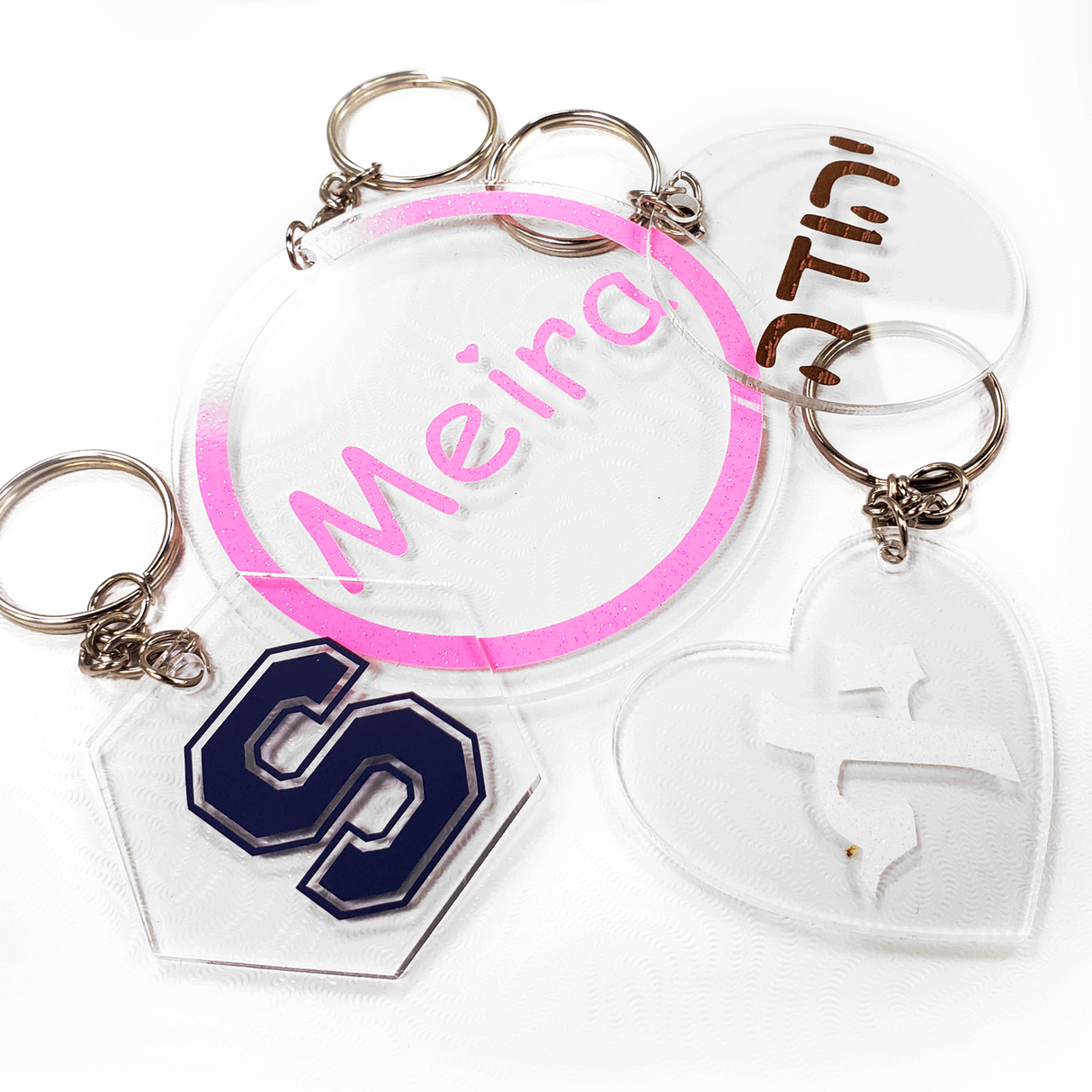 ShirtStop Personalized Acrylic Shape Keychain