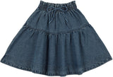 Lil Legs Camp Scouts Collection Girls Denim Gathered Skirt - DGSK