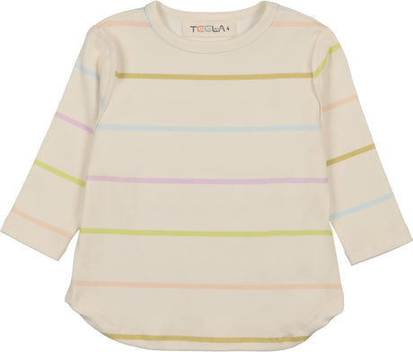 Teela Girls Teens Stripe 3/4 Sleeve T-shirt - 22-051