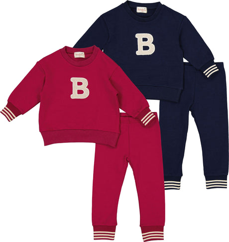 Bondoux Bebe Baby Boys Girls Varsity Outfit - W26-266TP