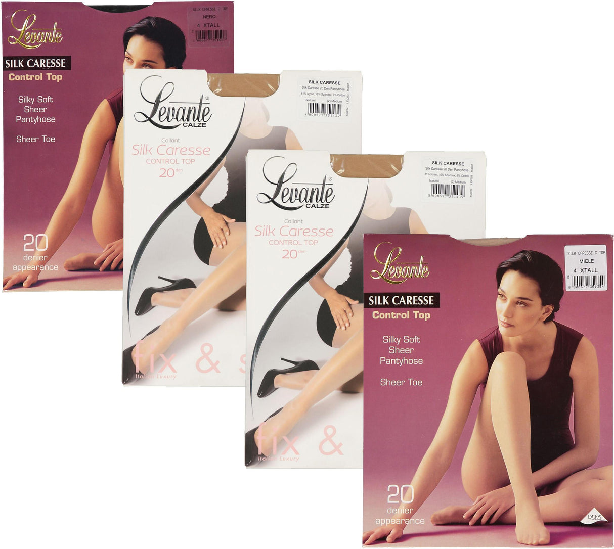 Levante Womens Silk Caresse Soft Sheer 20 Denier Pantyhose