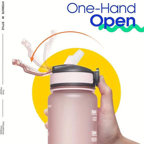 ShirtStop Motivational 32 oz Water Bottle with Carrying Strap