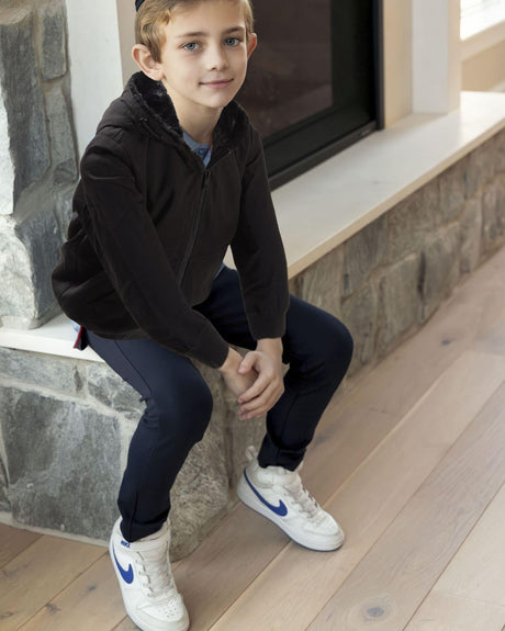 Memoi Boys Faux Fur Zip Up Hoodie - MBJ-005