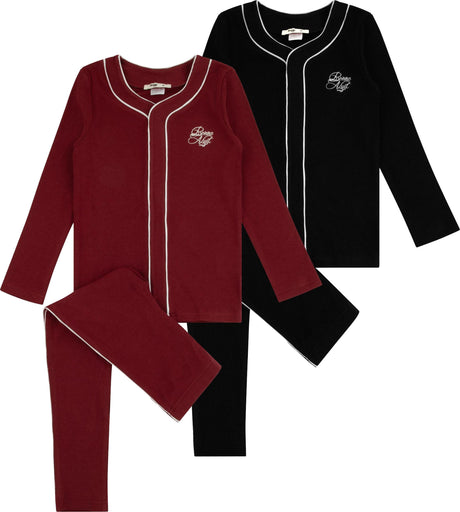 Noggi Boys Girls Button Down Cotton Pajamas - 217014