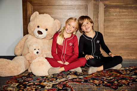 Noggi Boys Girls Button Down Cotton Pajamas - 217014