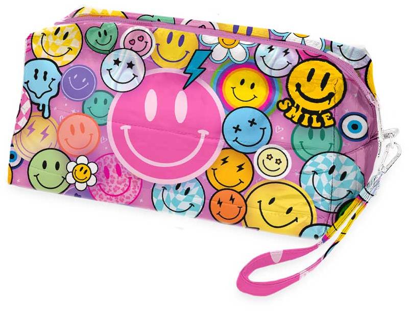 Top Trenz Smile Puffer Cosmetic Bag