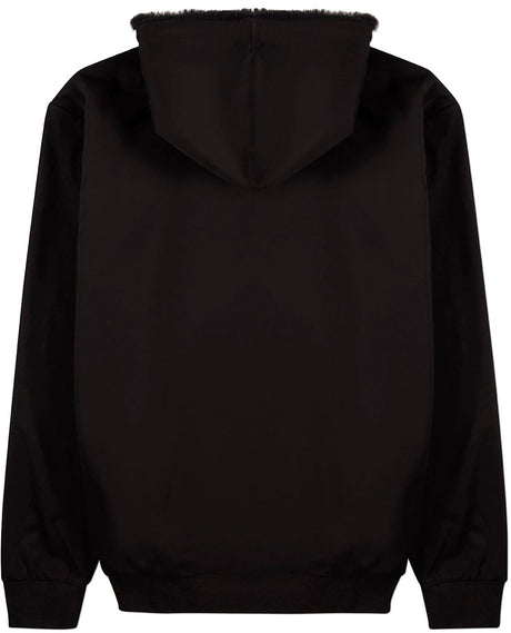 Memoi Mens Faux Fur Zip Up Hoodie - MBJ-005