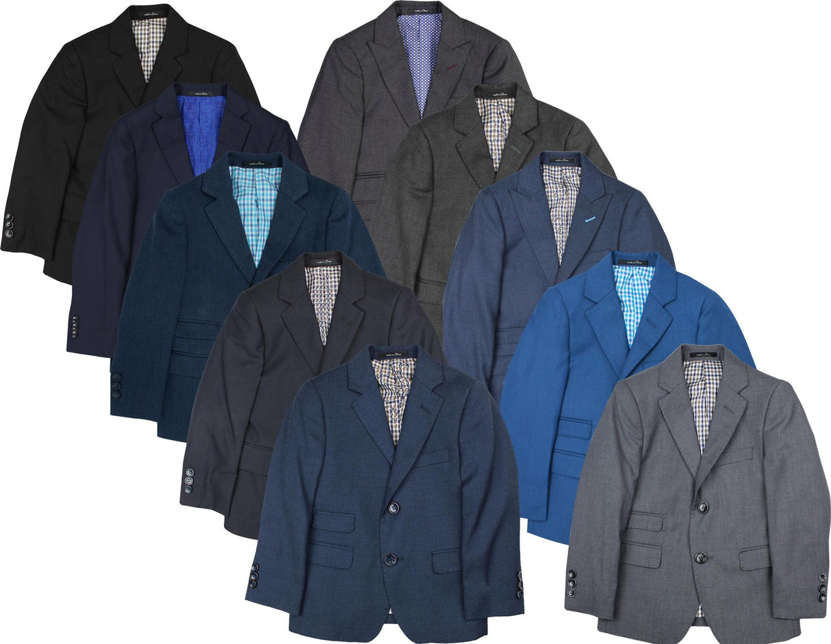 T.O. Collection Boys Blazer Sports Suit Jacket (Slim, Regular, & Husky Fits)