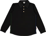 Chambray Boys Colorline Long Sleeve Polo Shirt - AW132