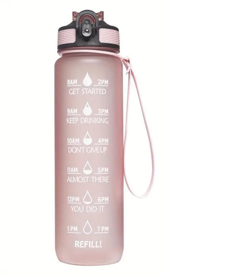 ShirtStop Motivational Water Bottle with Carrying Strap