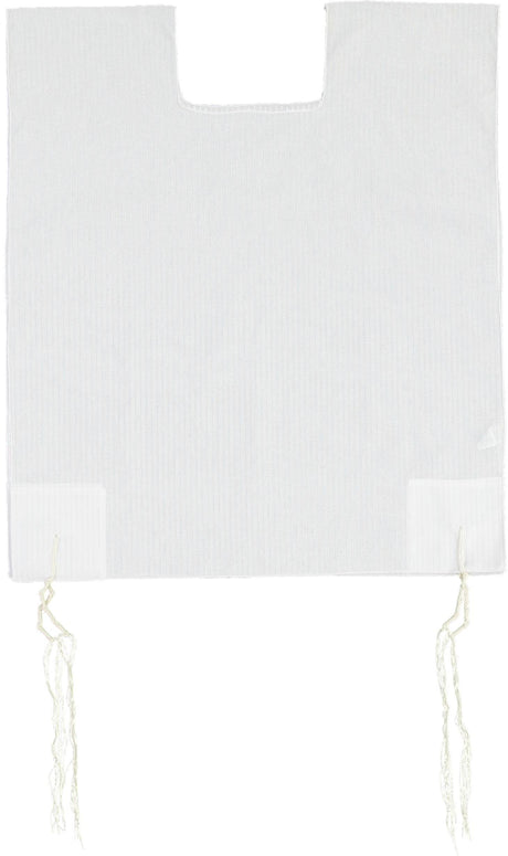 Keter Judaica Mens 100% Cotton Round-Neck Tzitzis with Ashkenaz Strings