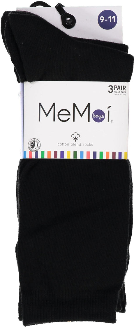 Memoi Boys Cotton Flat Socks 3 Pack - MK-10951