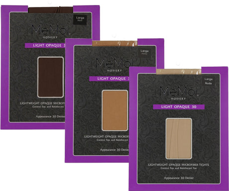 Memoi Womens Light Opaque 30 Denier Pantyhose- MS-630