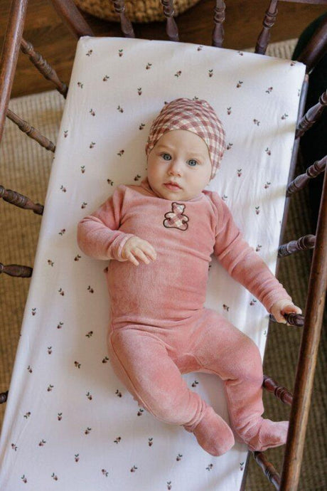 Ely's & Co Baby Boys Girls Plaid Bear Velour Footie - AW25-004