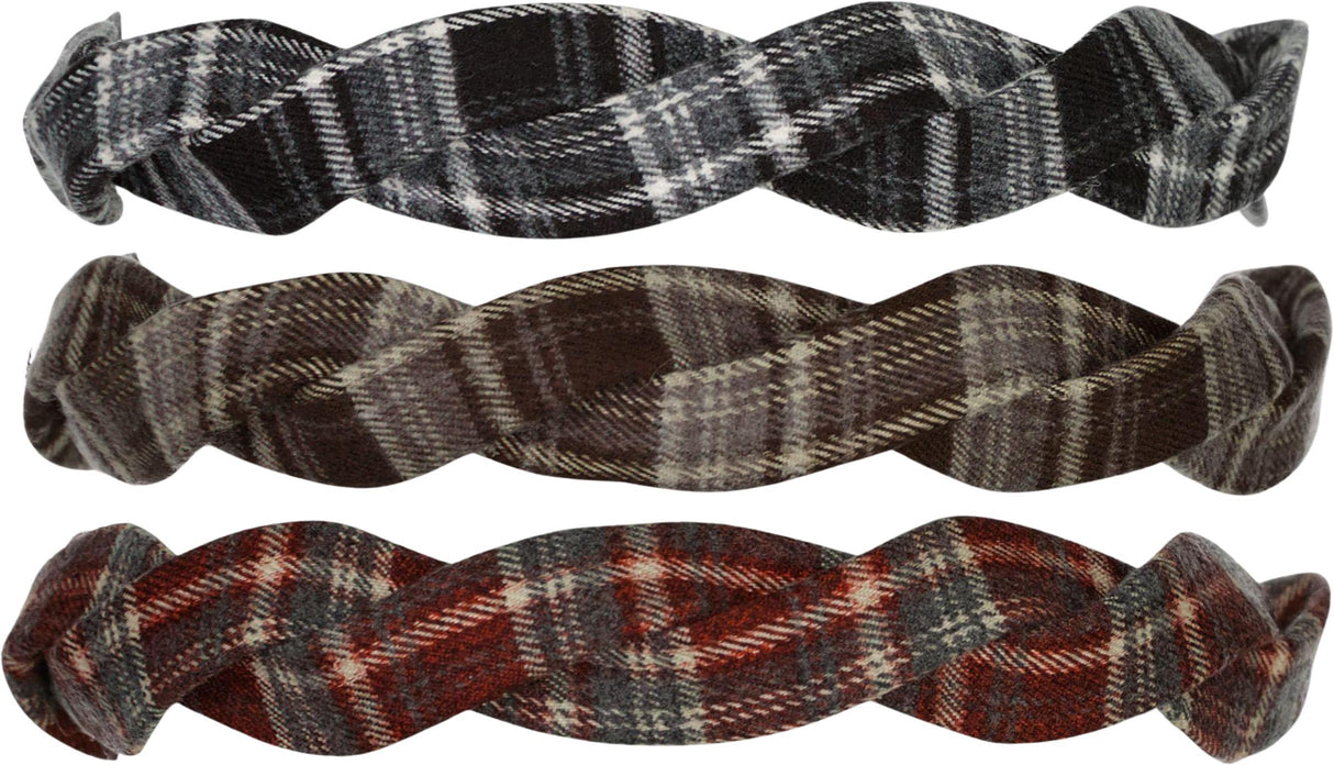 Keshet Girls Braided Plaid Headband - HB2650