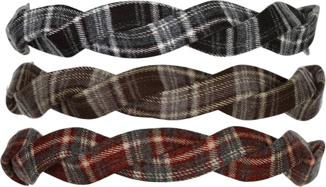 Keshet Girls Braided Plaid Headband - HB2650