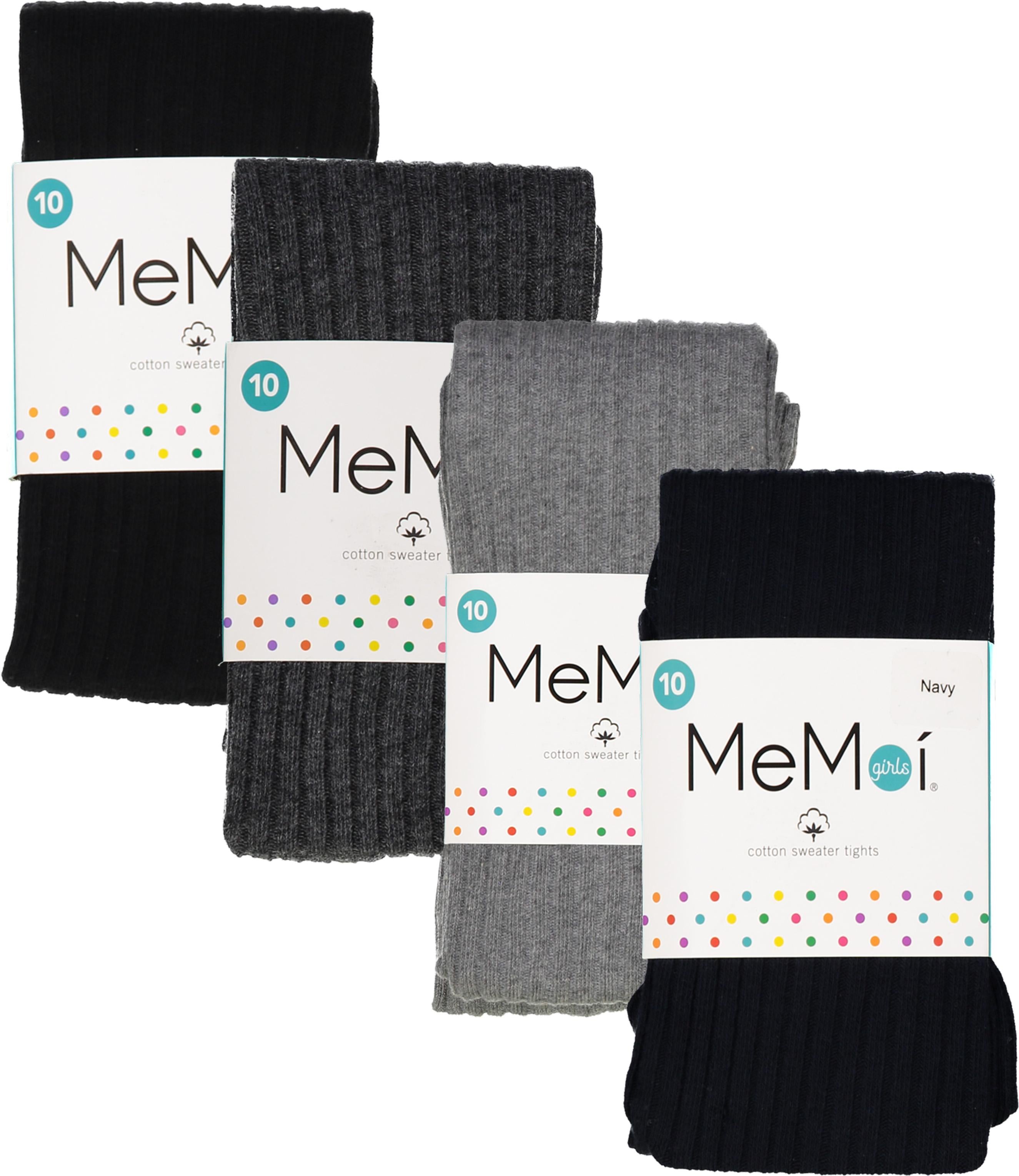 MeMoi Girls Ribbed Cotton Blend Sweater Tights 14 Navy