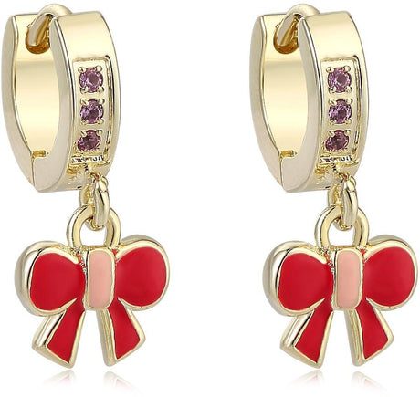 Tiny Gem Girls Hanging Bow Huggy Earring - TG3013