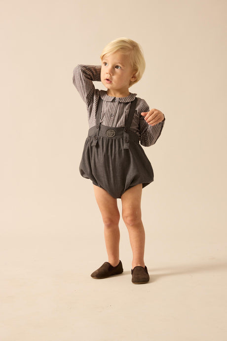 Analogie by Lil Legs Plaid Edition Collection Baby Boys Romper - AF26R600A
