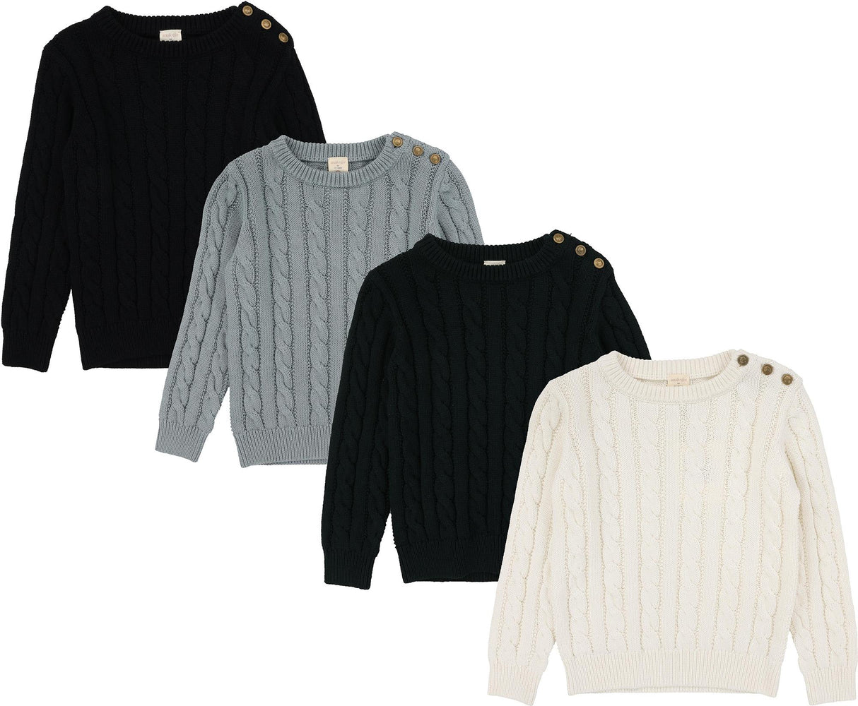 Analogie by Lil Legs Knit Collection Boys Cable Sweater - DCKSW