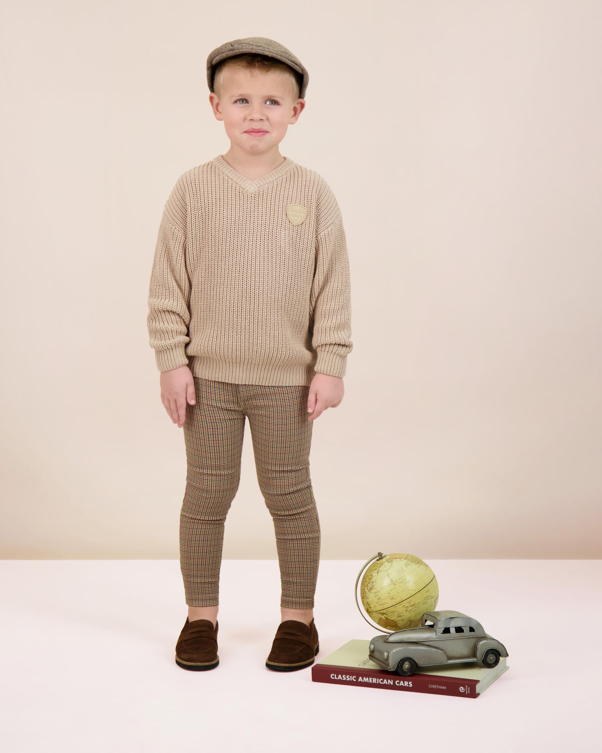 Analogie by Lil Legs Knit Collection Boys V-Neck Sweater - DKVNS