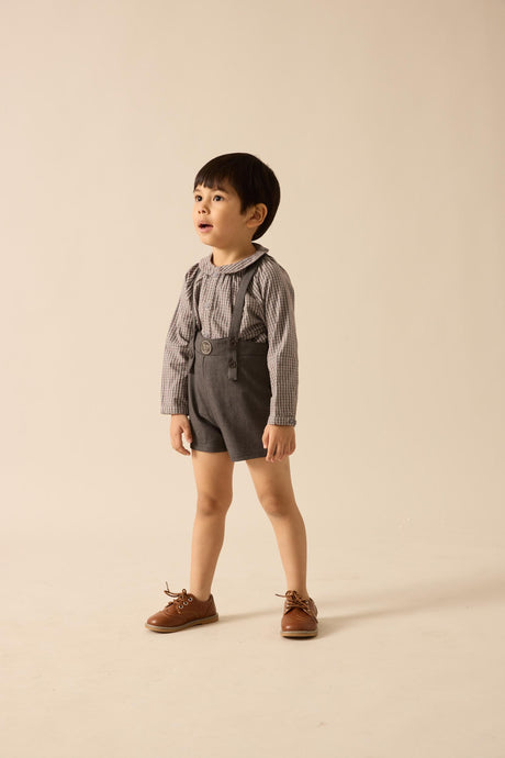 Analogie by Lil Legs Plaid Edition Collection Boys Overall Dress Shorts - AF26R600B