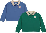 Analogie by Lil Legs Boating Crew Collection Girls Patch Long Sleeve Polo - BCPGP