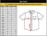 T.O. Collection Boys Green Label White Short Sleeve Dress Shirt