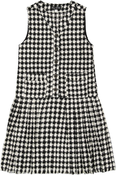 BZzy Style Girls Houndstooth Jumper - 7252