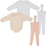 Analogie by Lil Legs Sunny Blossoms Collection Baby Boys Girls Transitional Outfit Set - TST