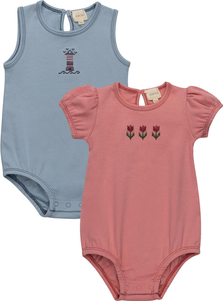 Aurora Baby Boys Girls Cross Stitch Collection Romper - ASS6-006