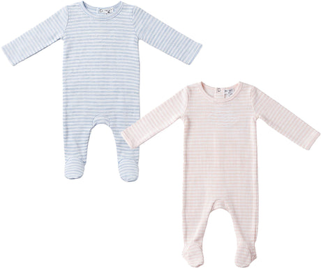 Little Fragile Baby Boys Girls Pointelle Cotton Footie & Beanie Set - SB6CP7359