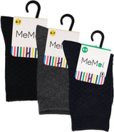 Memoi Boys Basket Weave Socks - MK-145