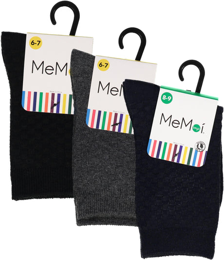 Memoi Boys Basket Weave Socks - MK-145
