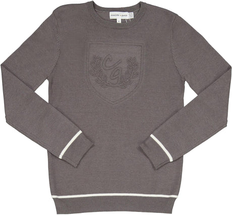 Charlotte & George Boys Embossed Crest Sweater - WB5CP7282T