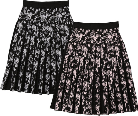 Noni Teens Womens Floral Accordian Pleated Knit Skirt - WB3CYT2200F