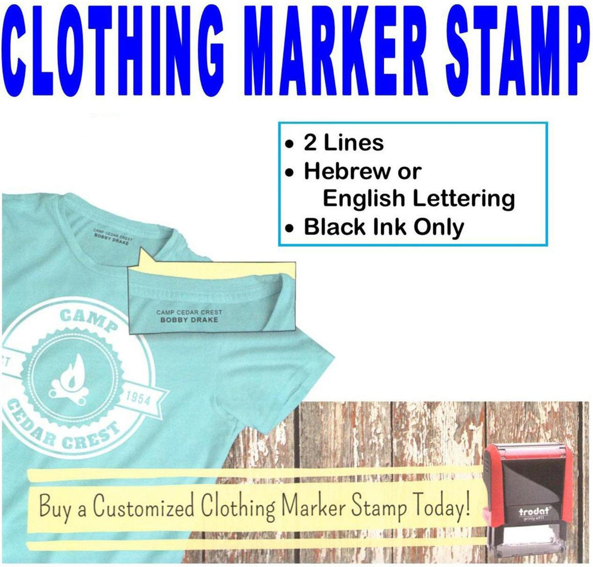 Clothing Marker Stamp