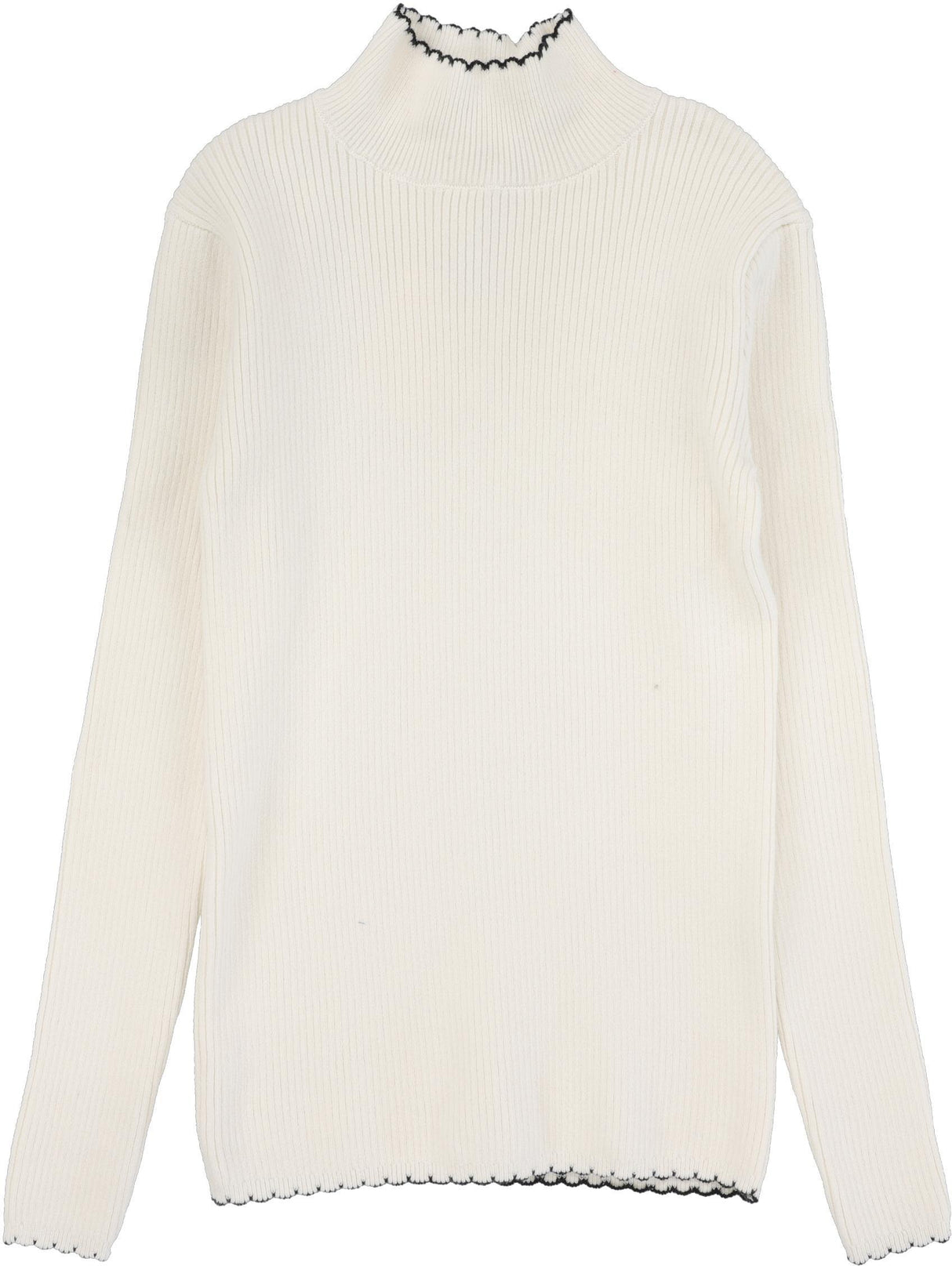 Lil Legs Loungewear Collection Girls Scalloped Knit Mock Turtleneck - LSKMN