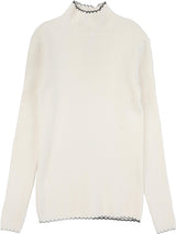 Lil Legs Loungewear Collection Girls Scalloped Knit Mock Turtleneck - LSKMN