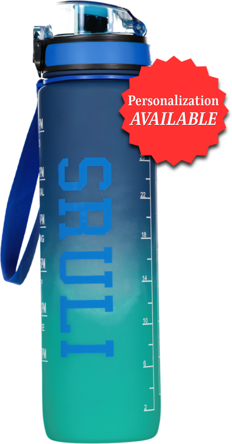 ShirtStop Motivational 25 oz Water Bottle with Carry Strap - Motivational-25