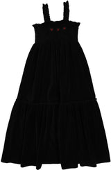 Lil Legs Loungewear Collection Girls Velour Smocked Maxi Robe - LVSMM