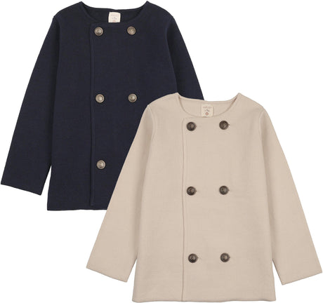 Analogie by Lil Legs Signature Collection Boys Double Breasted Knit Blazer - DKBL