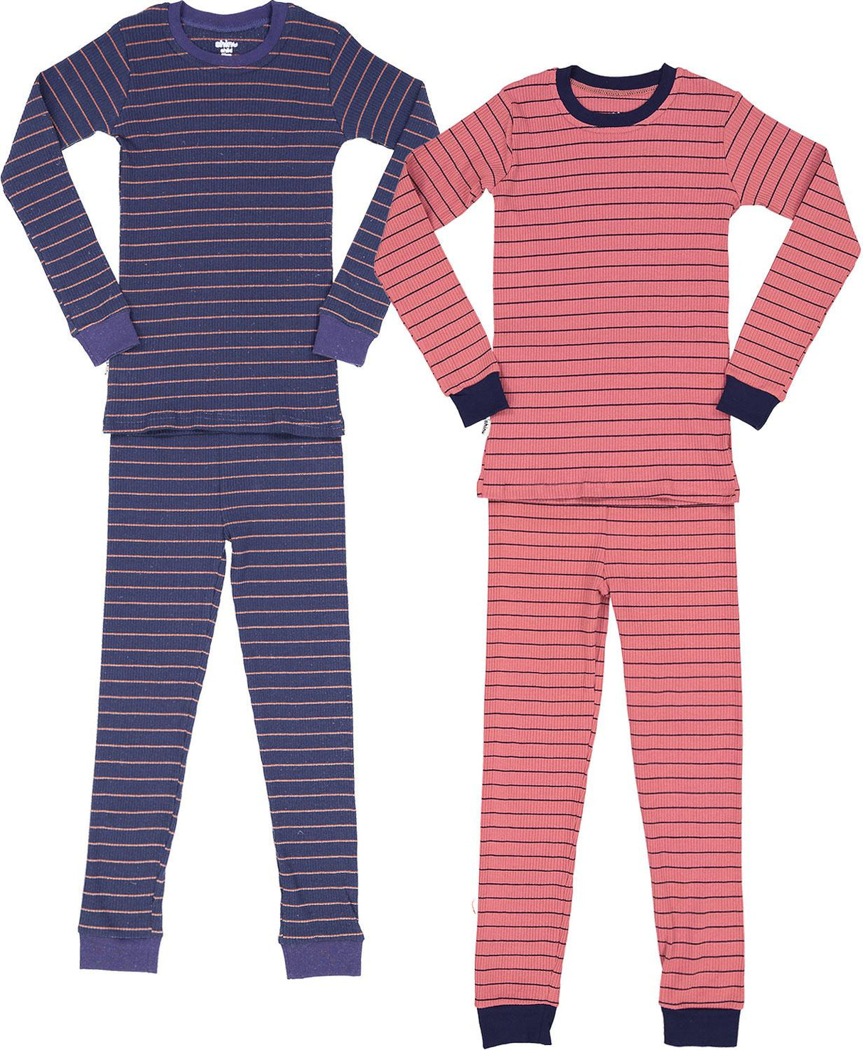 Shinu Boys Girls Ribbed Striped Cotton Pajamas - SC108-109