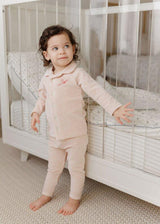 Ely's & Co Boys Girls Velour Stripe Grandpa Pajamas - AW25-002