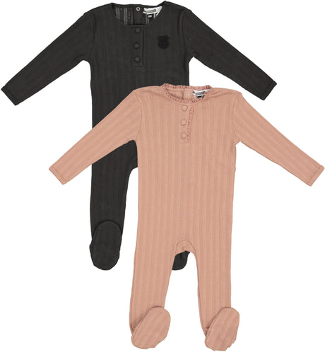 Whipped Cocoa Baby Boys Girls Pointelle Cotton Stretchie - WB5CY2813